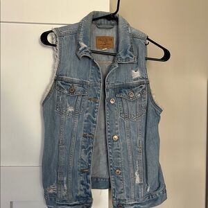 Hollister Blue Denim Vest